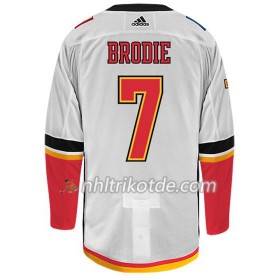 Calgary Flames Trikot TJ BRODIE 7 Adidas Weiß Authentic - Herren